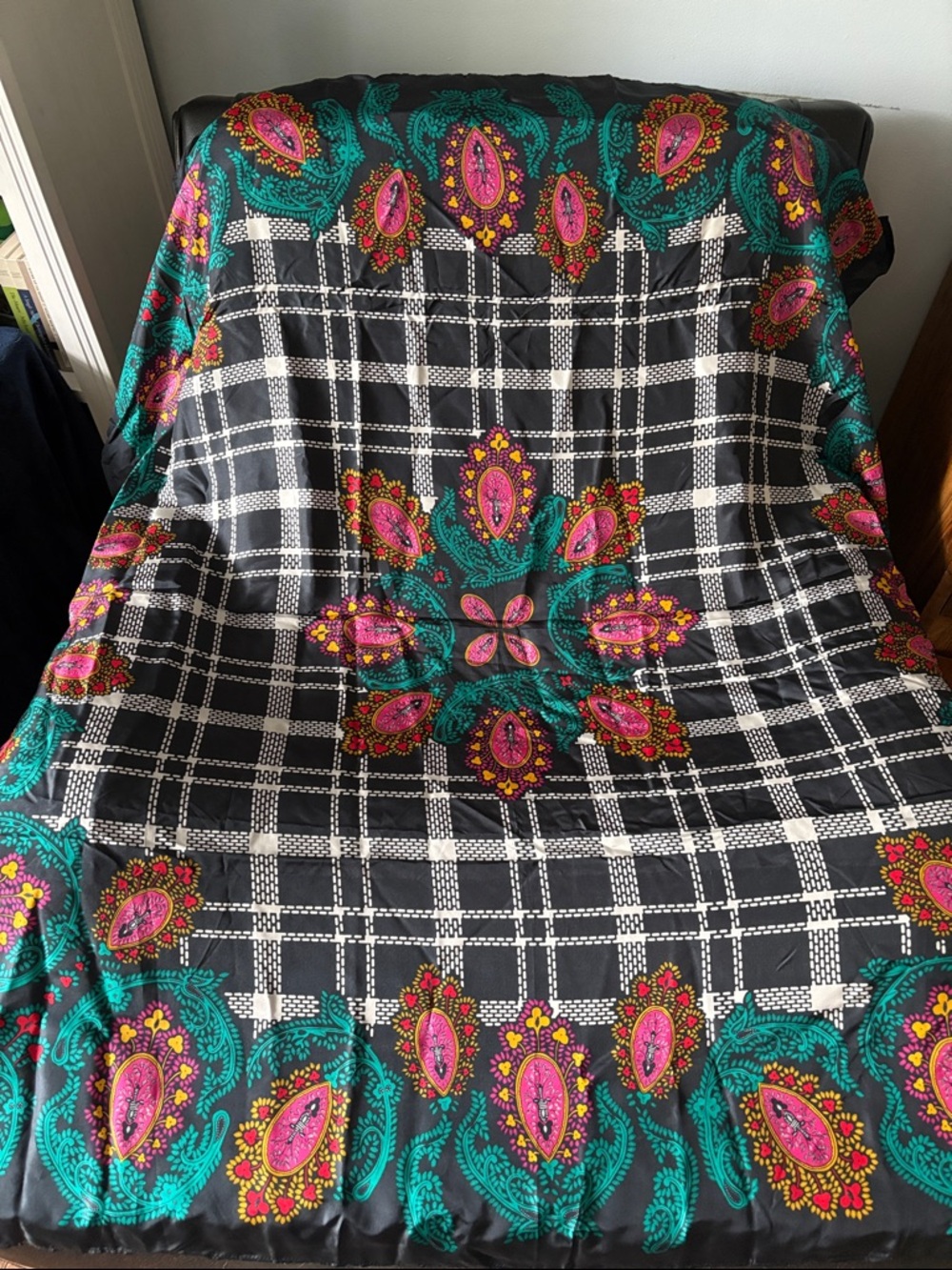 Vintage Silk Diane Von Furstenberg Large Square Scarf